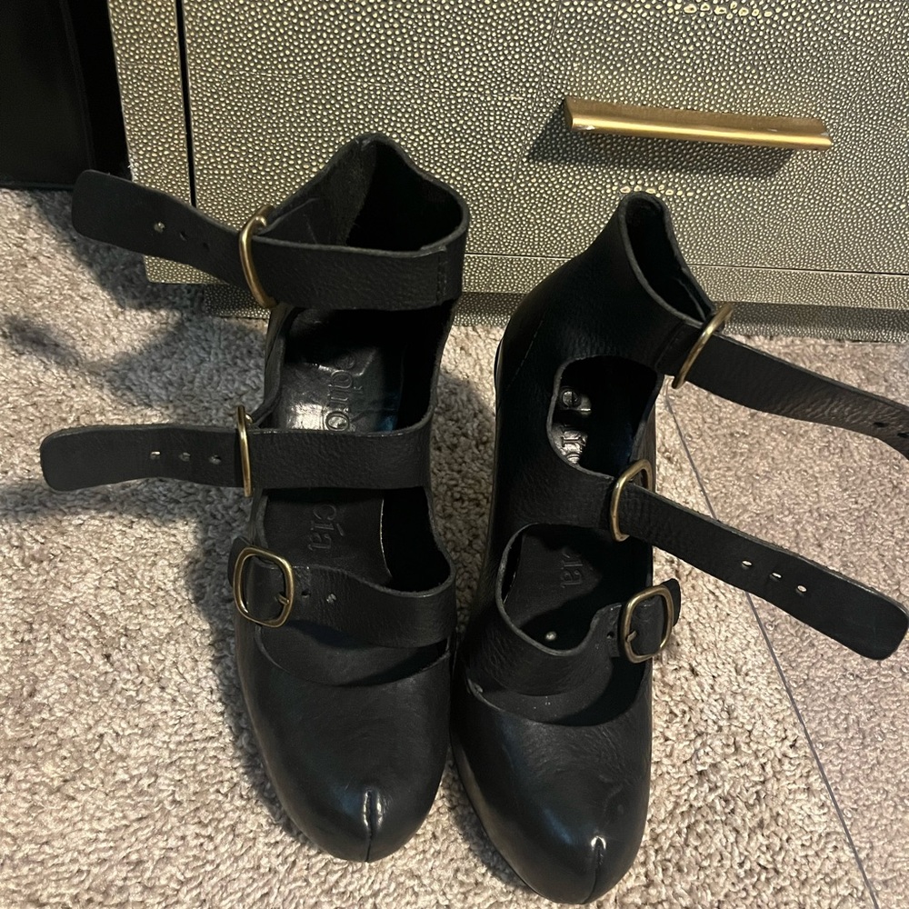 Pedro Garcia Black Heels with Straps